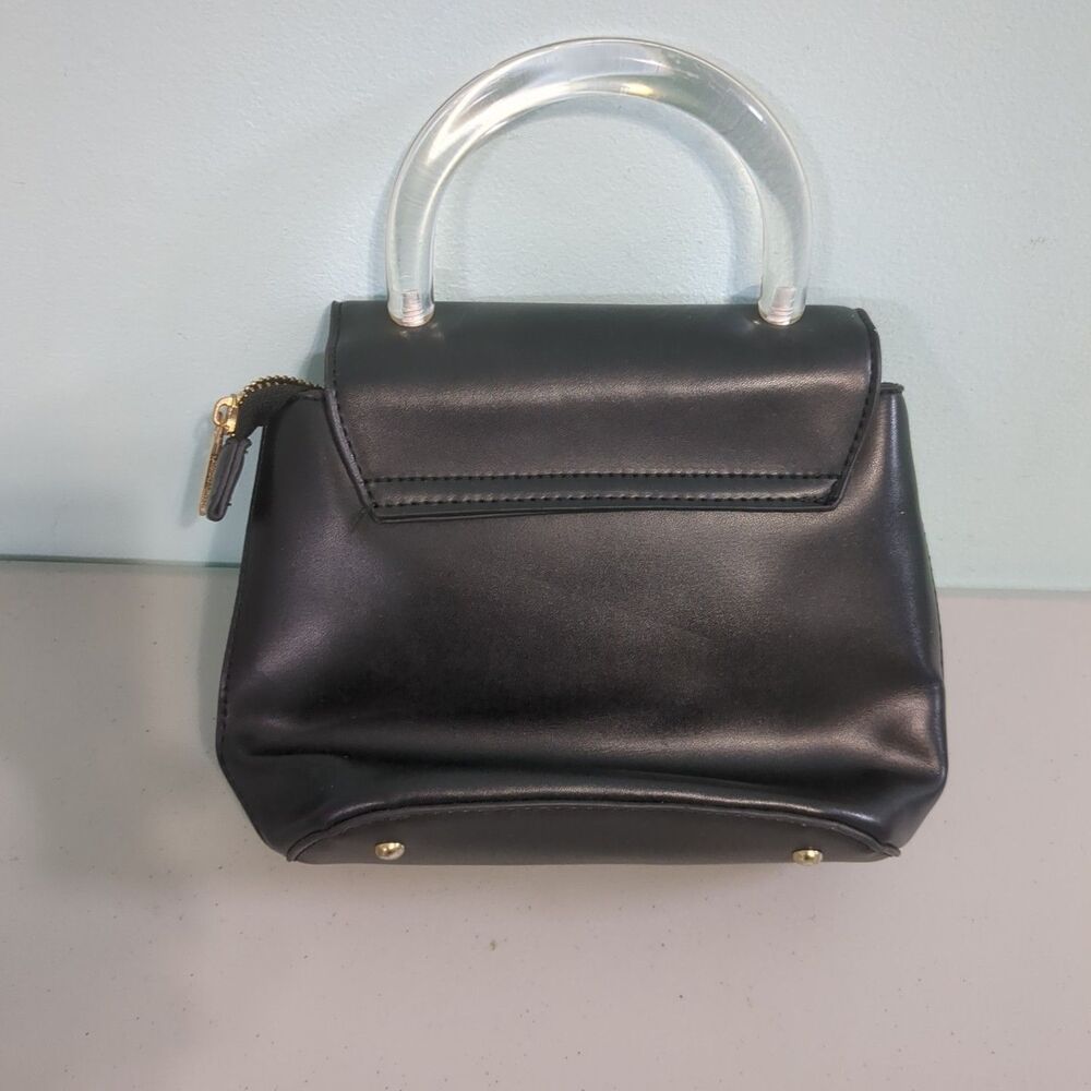 catherine malandrino purse min bag clear handle black